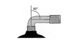 CST Bil 12" Slange 12", 62-203mm, 90° Ventil