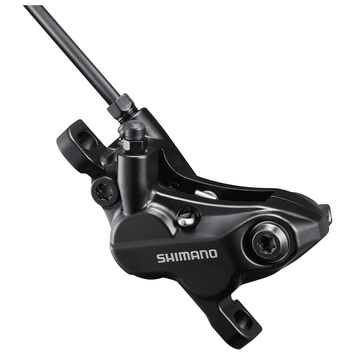 Shimano Skivebremskaliper MT-520, Svar 4-pot, Resin, Uten Adapter