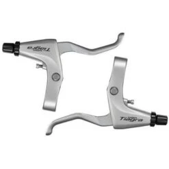 Bremshendel Flatt Styre Par - Sølv, For Racerbrems