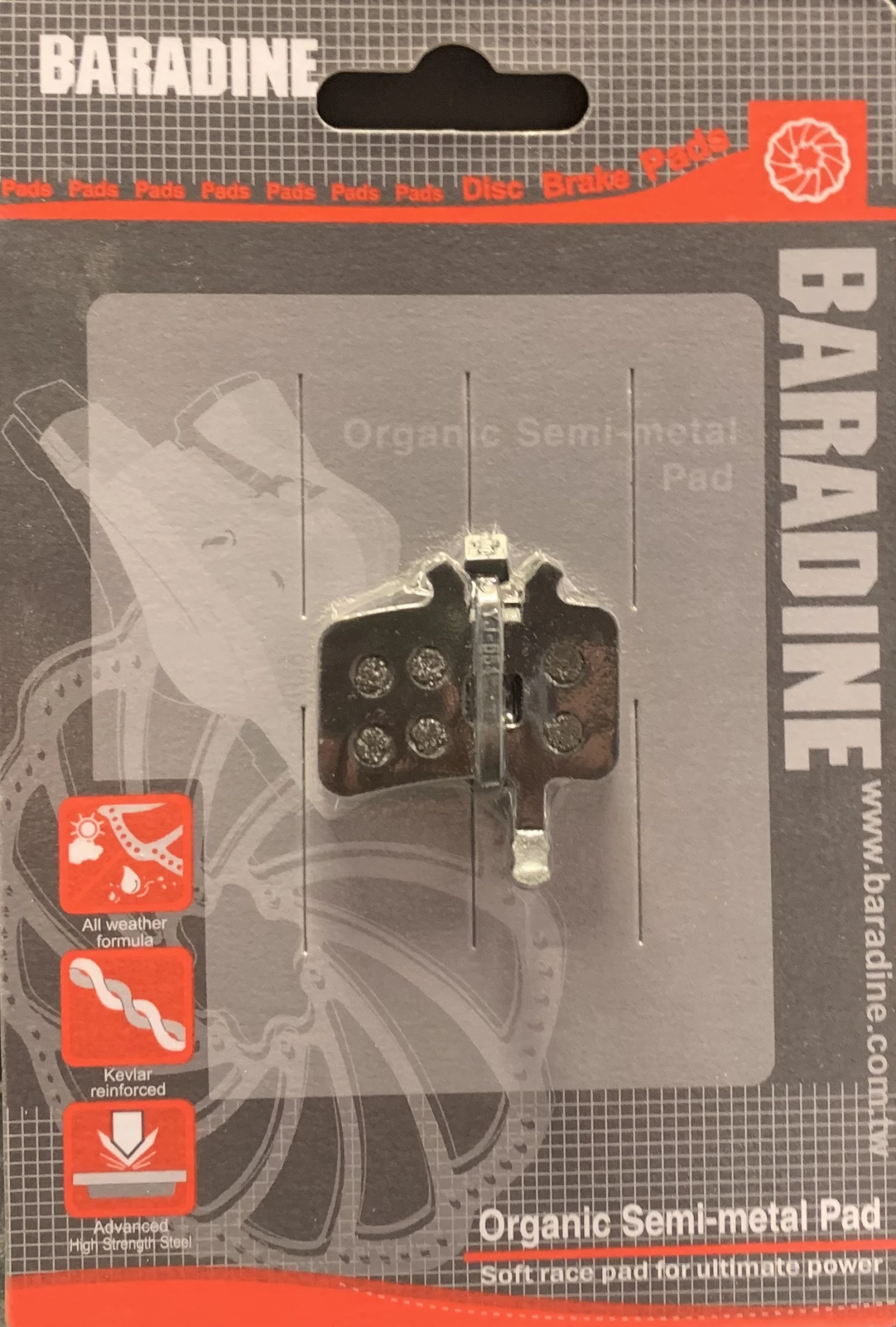 Baradine Organisk Semi-Metal Bremseklosser For Avid Juicy 3/5/7/Carbon/Ultimate