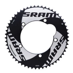 SRAM Chain Ring Road Red TT 54T S1 Non-Hidden Bolt 130 Alum 4mm Black (54-42)