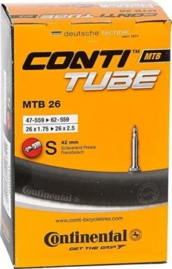 Continental MTB, Prestaventil, 26 X 1,75-2,50" Slange